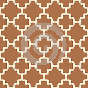 Seamless brown islamic mesh background