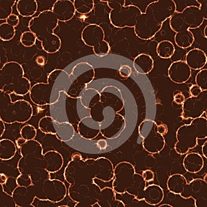 Seamless brown microorganisms pattern