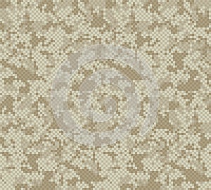 Seamless brown pixel background.