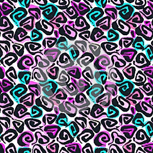 Seamless brushpen textile doodle pattern grunge texture