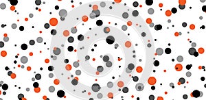 Seamless bubble confetti background, colourful bubbles on white background, Vector image