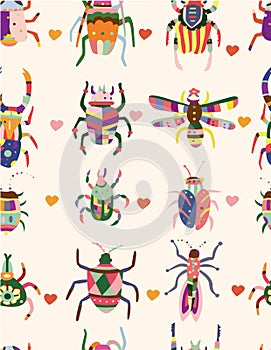 Seamless bug pattern