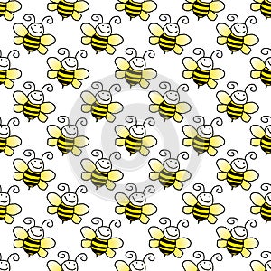 Seamless Bumblebee Background