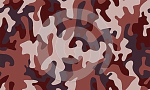 seamless burgundy camouflage texture skin pattern vector for military textile. Usable for Jacket Pants Shirt