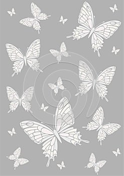 Seamless butterfly background