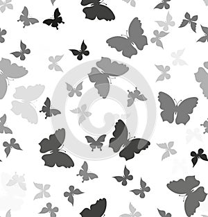 Seamless butterfly pattern vector illustration