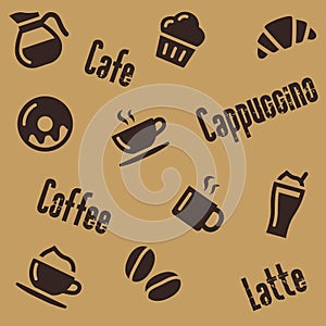 Seamless cafe pattern