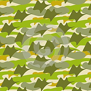 Seamless camouflage pattern. Bush.