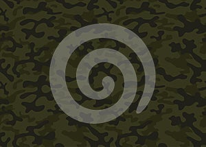 Seamless camouflage pattern. Khaki texture, vector illustration. Camo print background military style backdrop