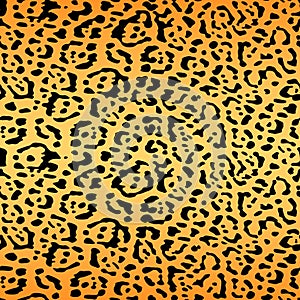 Seamless Camouflage Pattern Leopard Skin Abstract Background Dark Spots Orange and black. Print on fabric and clothing repeate