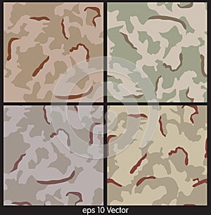 Seamless Camouflage pattern Vector Illustration