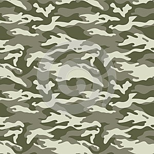 Seamless camouflage pattern. Woodland style. Vector illustration for web and print.