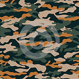 seamless camouflages pattern on miletry background