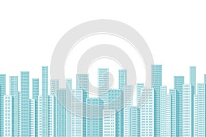 Seamless cartoon city background