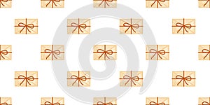 Seamless Cartoon Gift Box Pattern