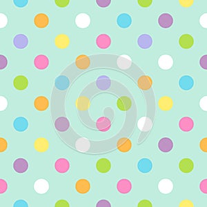 Seamless Celebration Polka Dot pattern, Colorful seamless texture