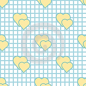 Seamless cell pattern and hearts