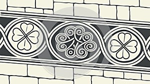 Seamless Celtic Knotwork Pattern Border Vector, vector design Generative AI