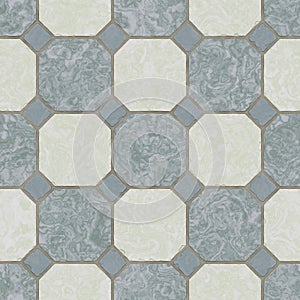 Seamless ceramic tile kitchen floor