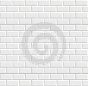 Seamless ceramic tiles, white wall background