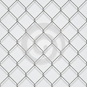 Seamless chain fence background with shadow.