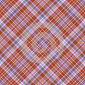 Seamless check texture. Pattern fabric plaid. Textile background tartan vector