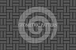 Seamless checkered pattern with grunge striped intersecting square elements.