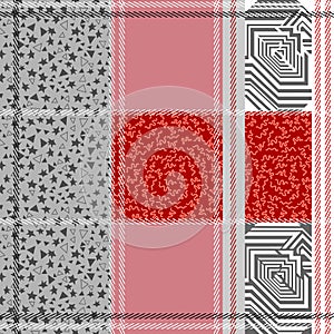 Seamless checkered plaid pattern.
