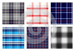 Seamless checkered plaid pattern bundle 2