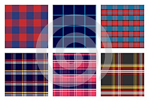Seamless checkered plaid pattern bundle 1