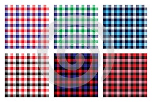 Seamless checkered plaid pattern bundle 4