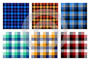 Seamless checkered plaid pattern bundle 3