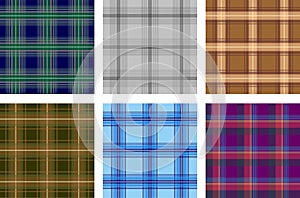 seamless checkered plaid pattern bundle