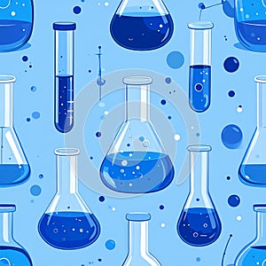 Seamless Chemistry Lab Glassware Pattern