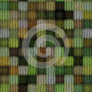 Seamless chequered knitted pattern