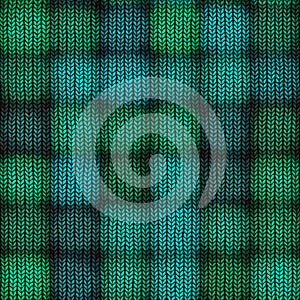 Seamless chequered knitted pattern