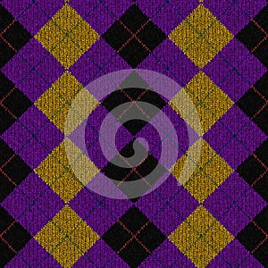 Seamless chequered knitted pattern