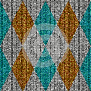 Seamless chequered knitted pattern