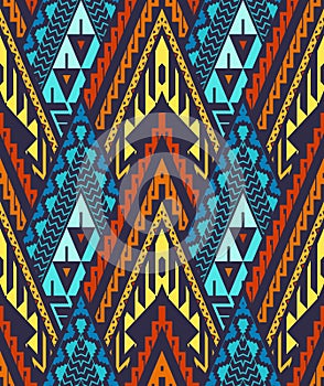 Seamless Chevron Pattern with Triangles