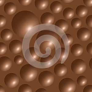 Seamless chocolate bar bubbles texture pattern illustration