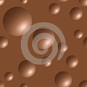 Seamless chocolate bar bubbles texture pattern illustration