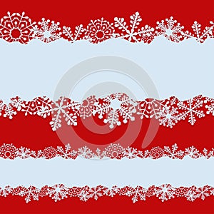 Seamless Christmas banner with white copy