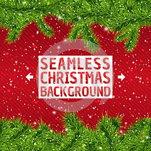 Seamless Christmas Frame background with xmas tree