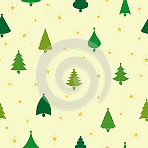 Seamless Christmas and New Year pattern. Winter elements on a light green background. Wrap for gifts