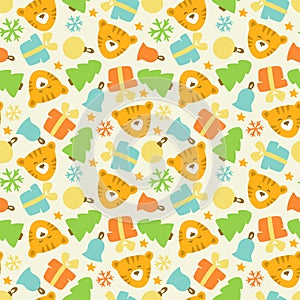 Seamless Christmas pattern.