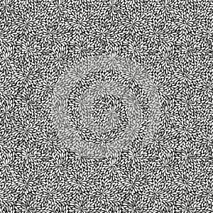 Seamless Christmas pattern with silvery curls