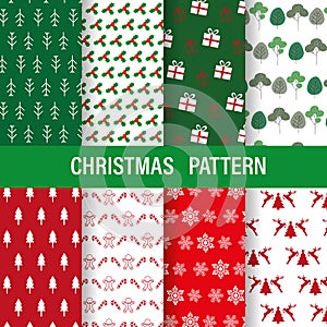 Seamless Christmas Patterns Set