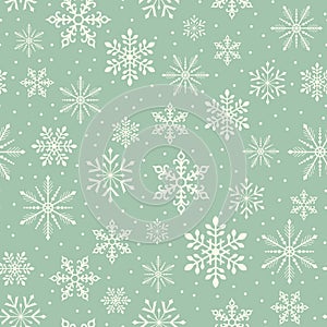 Seamless christmas snowflake background