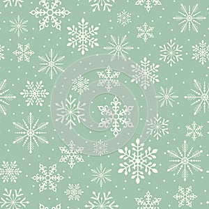 Seamless christmas snowflake background photo