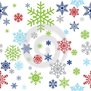 Seamless Christmas snowflake wrapping paper pattern